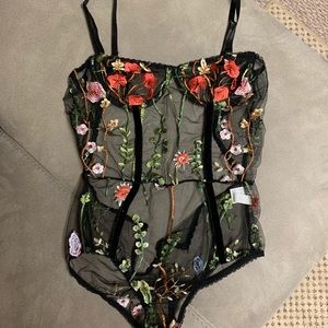 Black see-through bodysuit